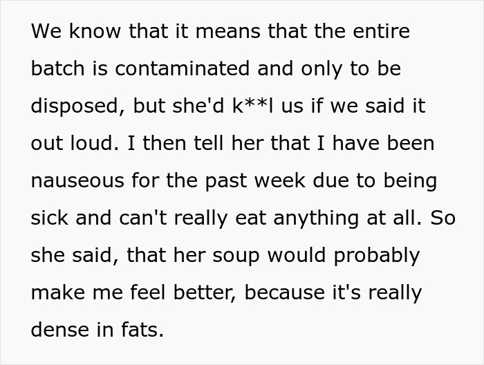 “I Won”: Woman Finds A Way To Be Permanently Uninvited From MIL’s Dinners With Spoiled Food