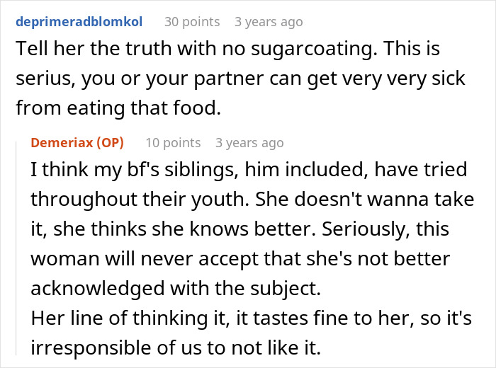 “I Won”: Woman Finds A Way To Be Permanently Uninvited From MIL’s Dinners With Spoiled Food