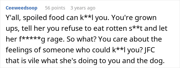 “I Won”: Woman Finds A Way To Be Permanently Uninvited From MIL’s Dinners With Spoiled Food