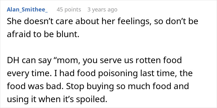 “I Won”: Woman Finds A Way To Be Permanently Uninvited From MIL’s Dinners With Spoiled Food