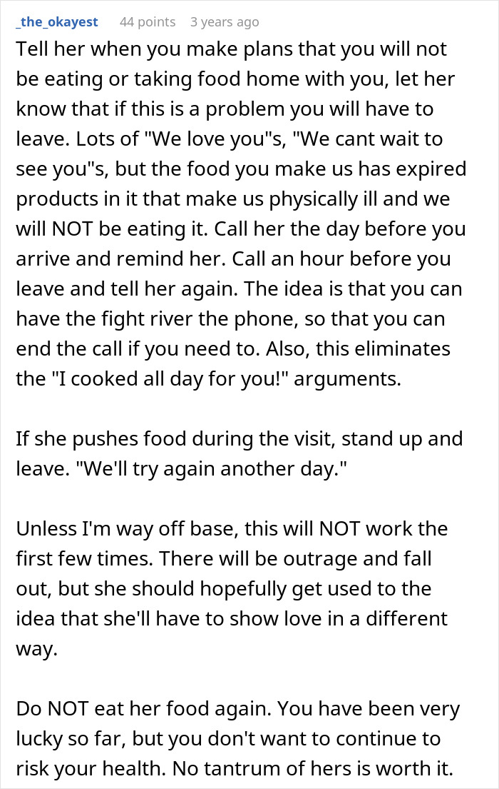 “I Won”: Woman Finds A Way To Be Permanently Uninvited From MIL’s Dinners With Spoiled Food