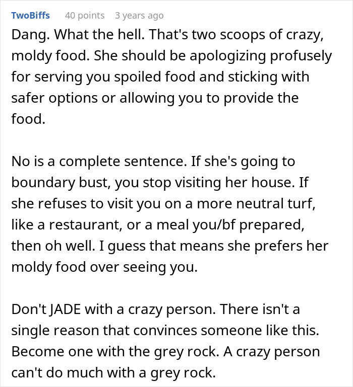 “I Won”: Woman Finds A Way To Be Permanently Uninvited From MIL’s Dinners With Spoiled Food