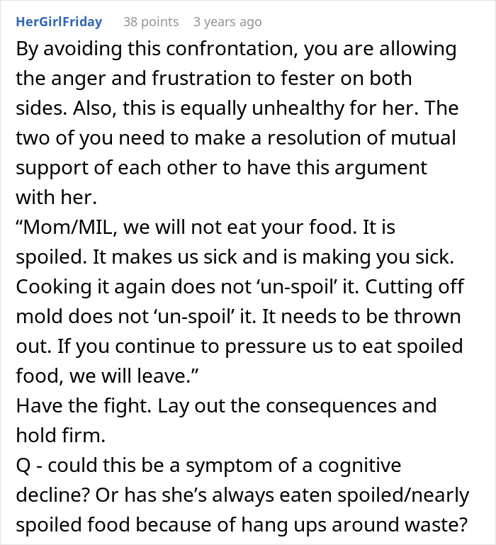“I Won”: Woman Finds A Way To Be Permanently Uninvited From MIL’s Dinners With Spoiled Food