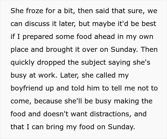 “I Won”: Woman Finds A Way To Be Permanently Uninvited From MIL’s Dinners With Spoiled Food