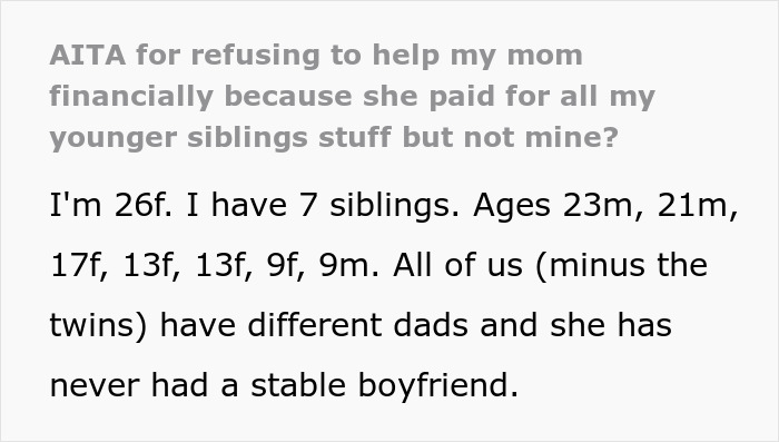 Eldest Daughter Raises 7 Siblings And Doesn’t Even Get A ‘Thank You’, Refuses To Share Her Wealth