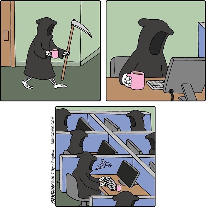 23 Grim Reaper Comics That Are Much More Wholesome Than You’d Expect