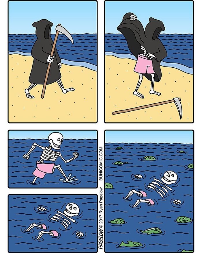 23 Grim Reaper Comics That Are Much More Wholesome Than You’d Expect