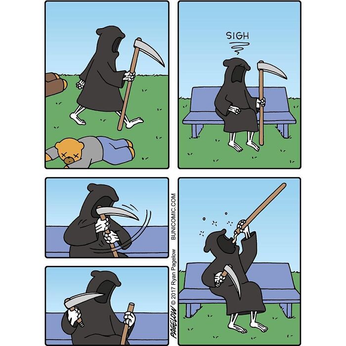 23 Grim Reaper Comics That Are Much More Wholesome Than You’d Expect