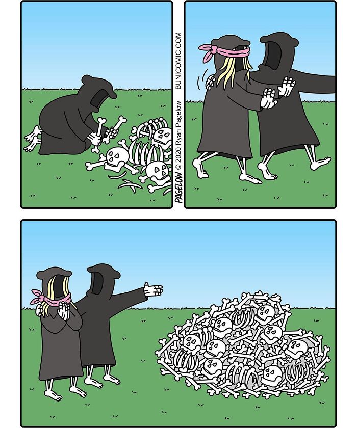 23 Grim Reaper Comics That Are Much More Wholesome Than You’d Expect
