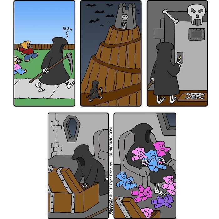 23 Grim Reaper Comics That Are Much More Wholesome Than You’d Expect