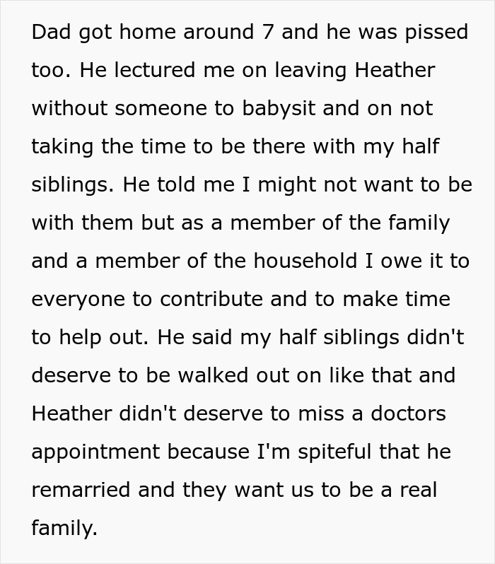 Guy Walks Out Of The House After Dad And His Wife Demand He Skip Work To Babysit 3 Half Siblings