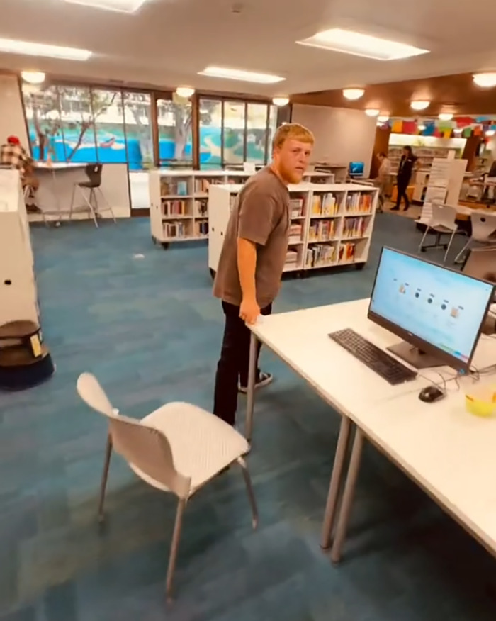 Black Man Confronts White Man At Library Over Racial Slur—He Runs Away In Viral Video