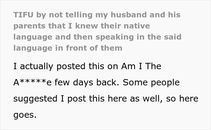 MIL Horrified After Learning DIL Always Understood Her Language, As She Said Mean Things That Way