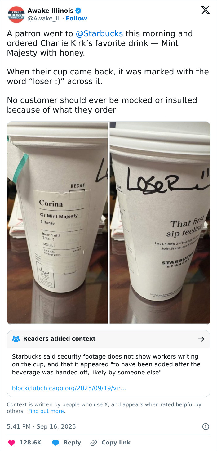 Starbucks Breaks Silence On Viral Incident Where Barista Wrote Hate Message To Customer
