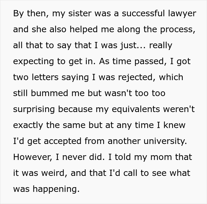 Woman Shocked After Finding Out Her Mom Is The Reason She Never Got To Live Her Dream
