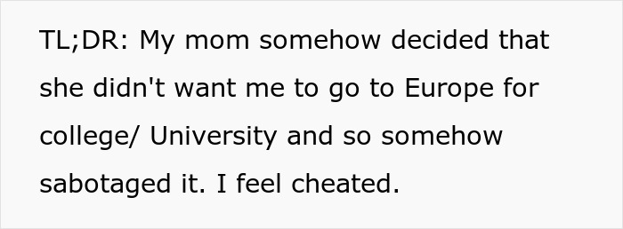 Woman Shocked After Finding Out Her Mom Is The Reason She Never Got To Live Her Dream