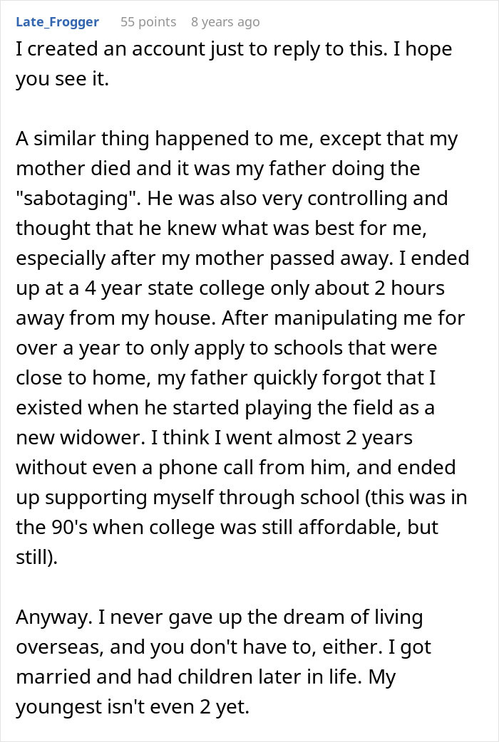 Woman Shocked After Finding Out Her Mom Is The Reason She Never Got To Live Her Dream
