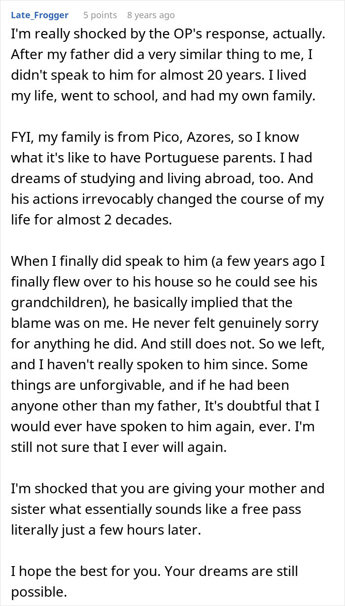 Woman Shocked After Finding Out Her Mom Is The Reason She Never Got To Live Her Dream