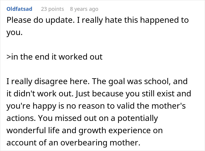 Woman Shocked After Finding Out Her Mom Is The Reason She Never Got To Live Her Dream