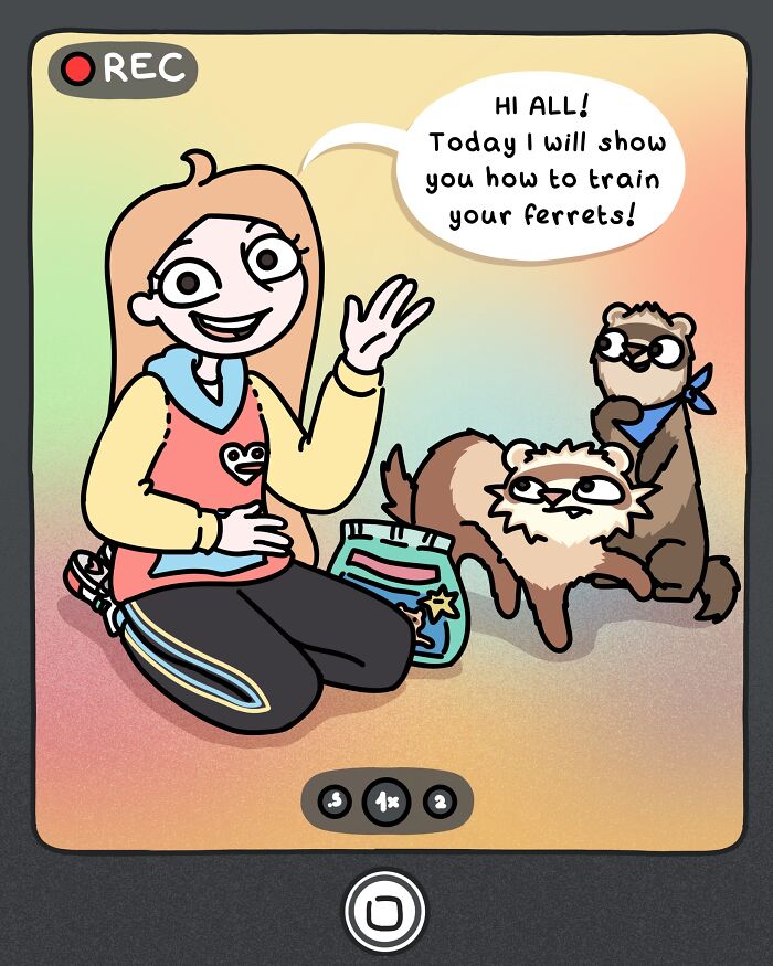 Siberian Girl Illustrates Her Daily Life With Two Ferrets And Other Funny Situations (50 New Pics)