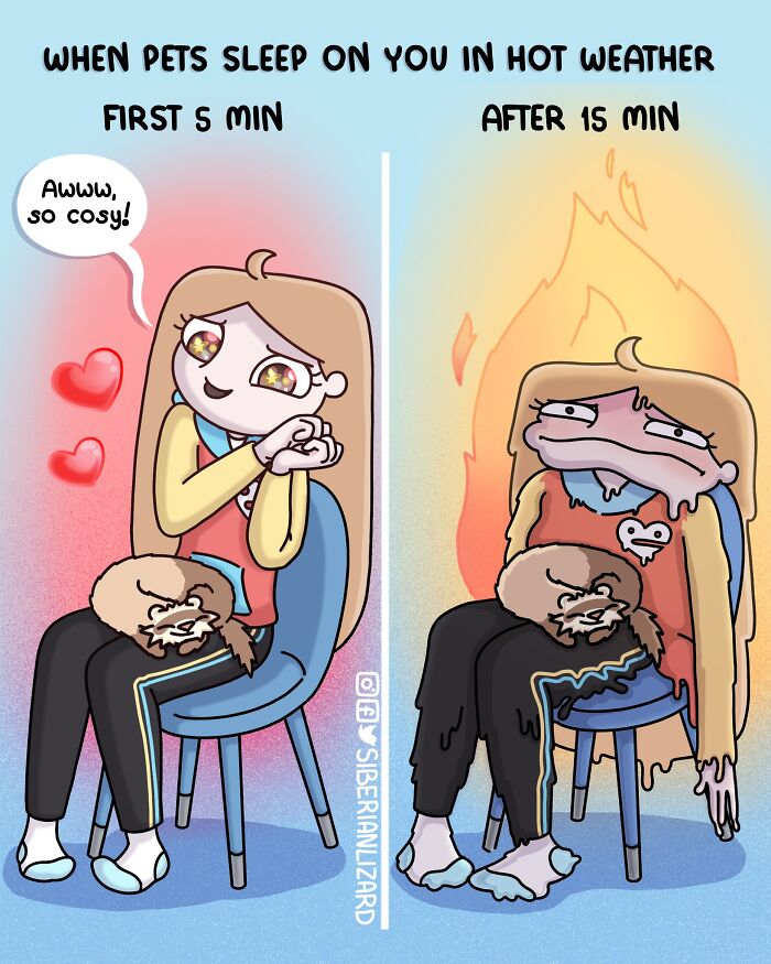 Siberian Girl Illustrates Her Daily Life With Two Ferrets And Other Funny Situations (50 New Pics)