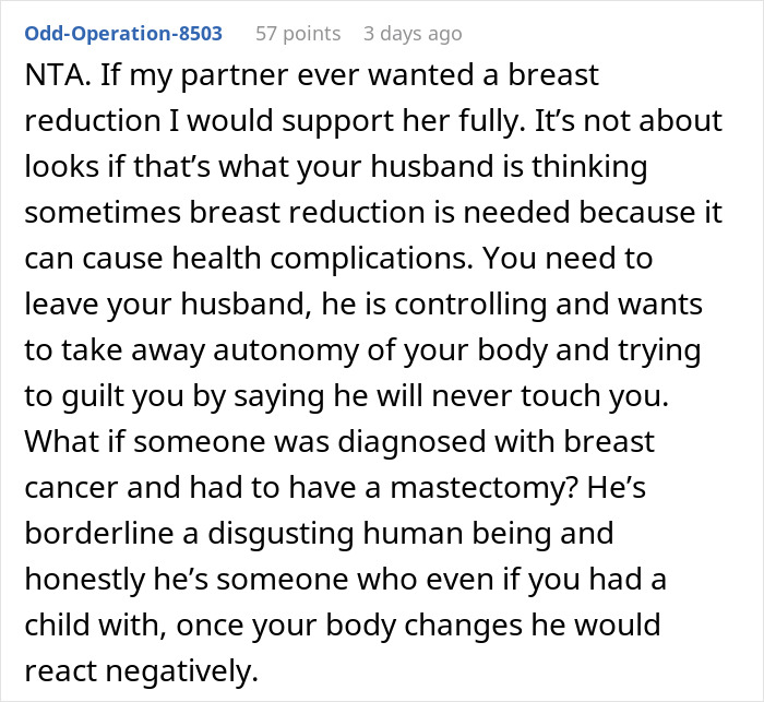 “Consider A Husband Reduction”: Man Gives Wife An Ultimatum Over Plastic Surgery