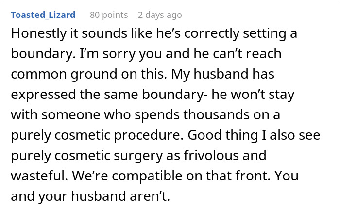 “Consider A Husband Reduction”: Man Gives Wife An Ultimatum Over Plastic Surgery