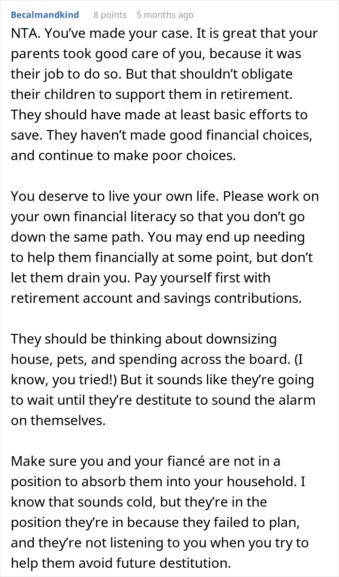 Parents Have No Plans For Retirement, Expect Youngest Daughter To Provide For Them, She Says No