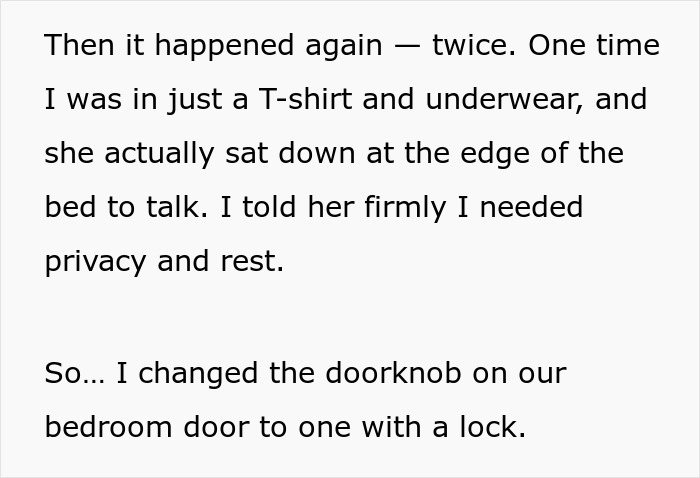 Man Stuck Between Wife And Mom After Wife Locks Her Bedroom Door To Keep Nosy MIL Away