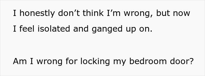 Man Stuck Between Wife And Mom After Wife Locks Her Bedroom Door To Keep Nosy MIL Away