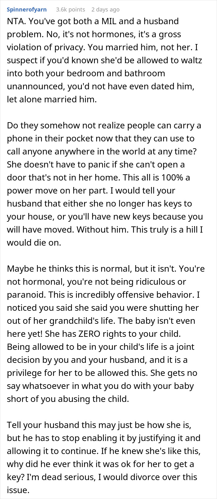 Man Stuck Between Wife And Mom After Wife Locks Her Bedroom Door To Keep Nosy MIL Away