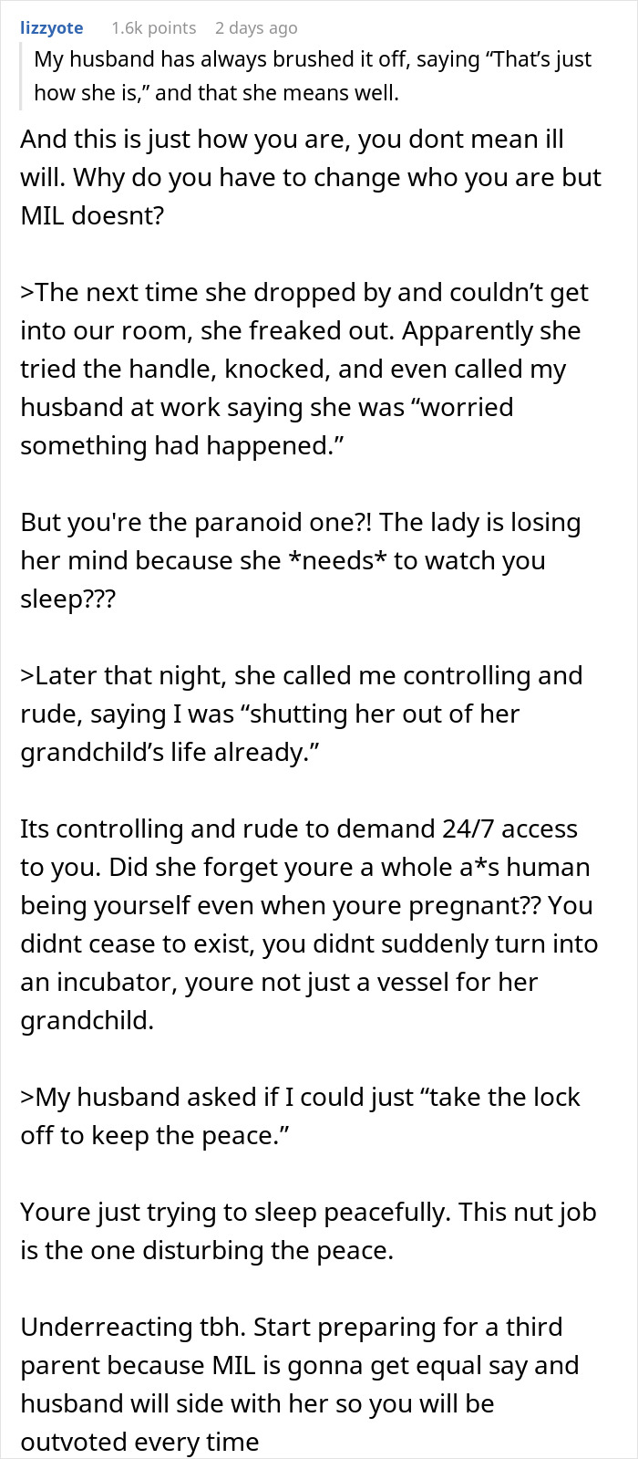 Man Stuck Between Wife And Mom After Wife Locks Her Bedroom Door To Keep Nosy MIL Away