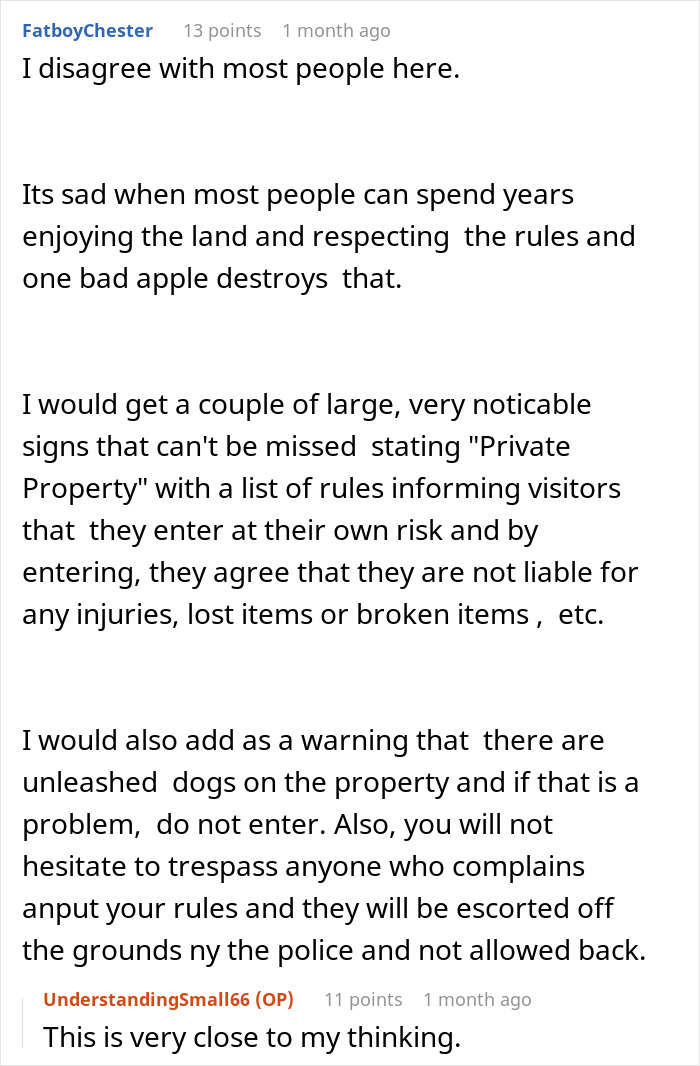 Dog Walkers Try To Force Guy To Keep Dog Leashed On His Own Land, He Considers Restricting Access