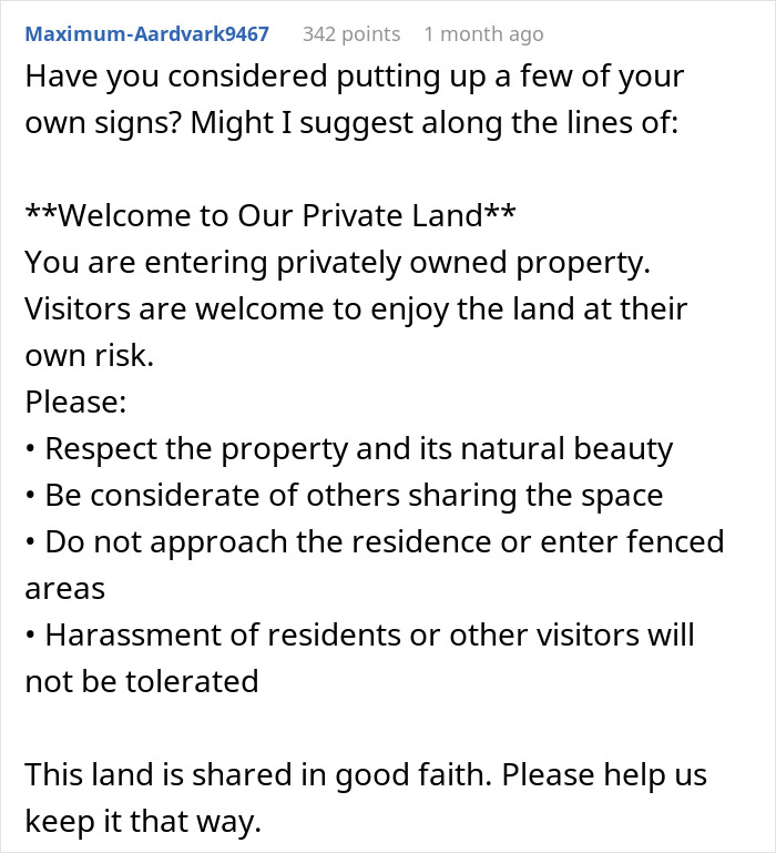 Dog Walkers Try To Force Guy To Keep Dog Leashed On His Own Land, He Considers Restricting Access