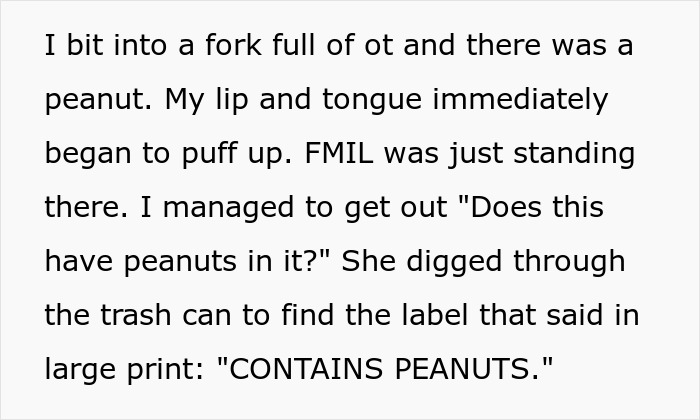 Woman Nearly Dies At The Dinner Table After Future MIL Ignores Her Allergy, Ends Up In The Hospital