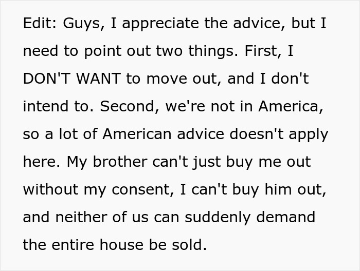 Couple Tries To Kick Out Sis Who Owns Half The House And Almost 70% Of The Things, She&#8217;s Aghast