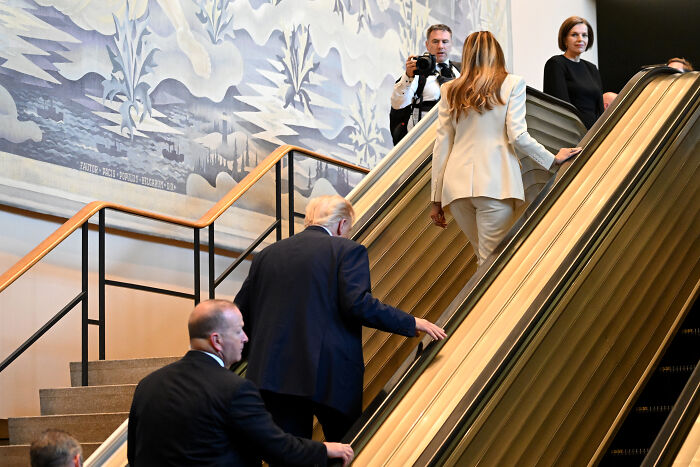 White House Calls Out Alleged United Nations Plot To Sabotage Trump And Melania With Escalator