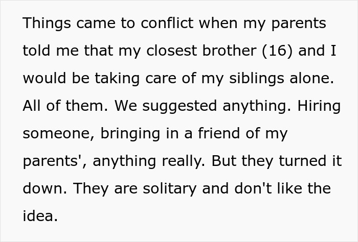 Parents Leave 19YO And 16YO Responsible For 8 Siblings While They Are Abroad, 19YO Says No Way