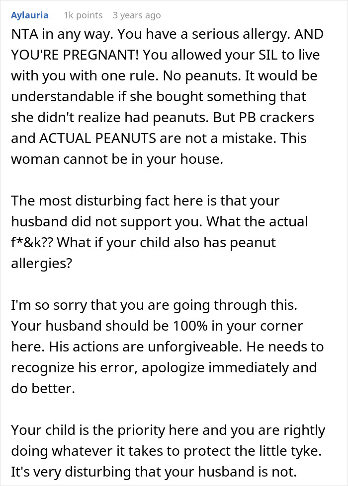 Woman Risks Anaphylaxis As SIL Ignores No-Peanut Rule, Husband Betrays Her By Siding With His Sister