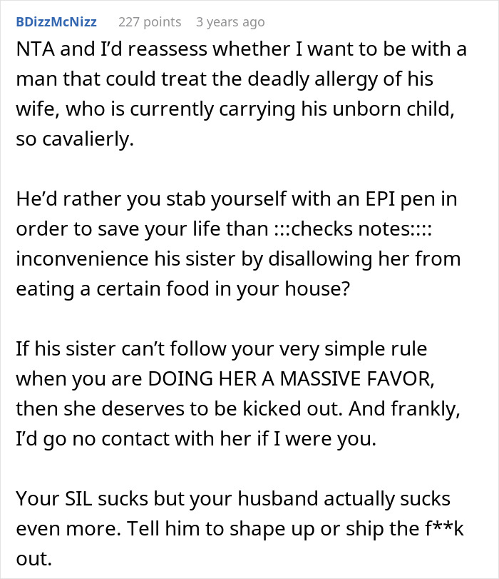 Woman Risks Anaphylaxis As SIL Ignores No-Peanut Rule, Husband Betrays Her By Siding With His Sister