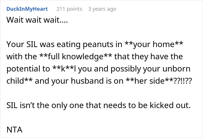 Woman Risks Anaphylaxis As SIL Ignores No-Peanut Rule, Husband Betrays Her By Siding With His Sister