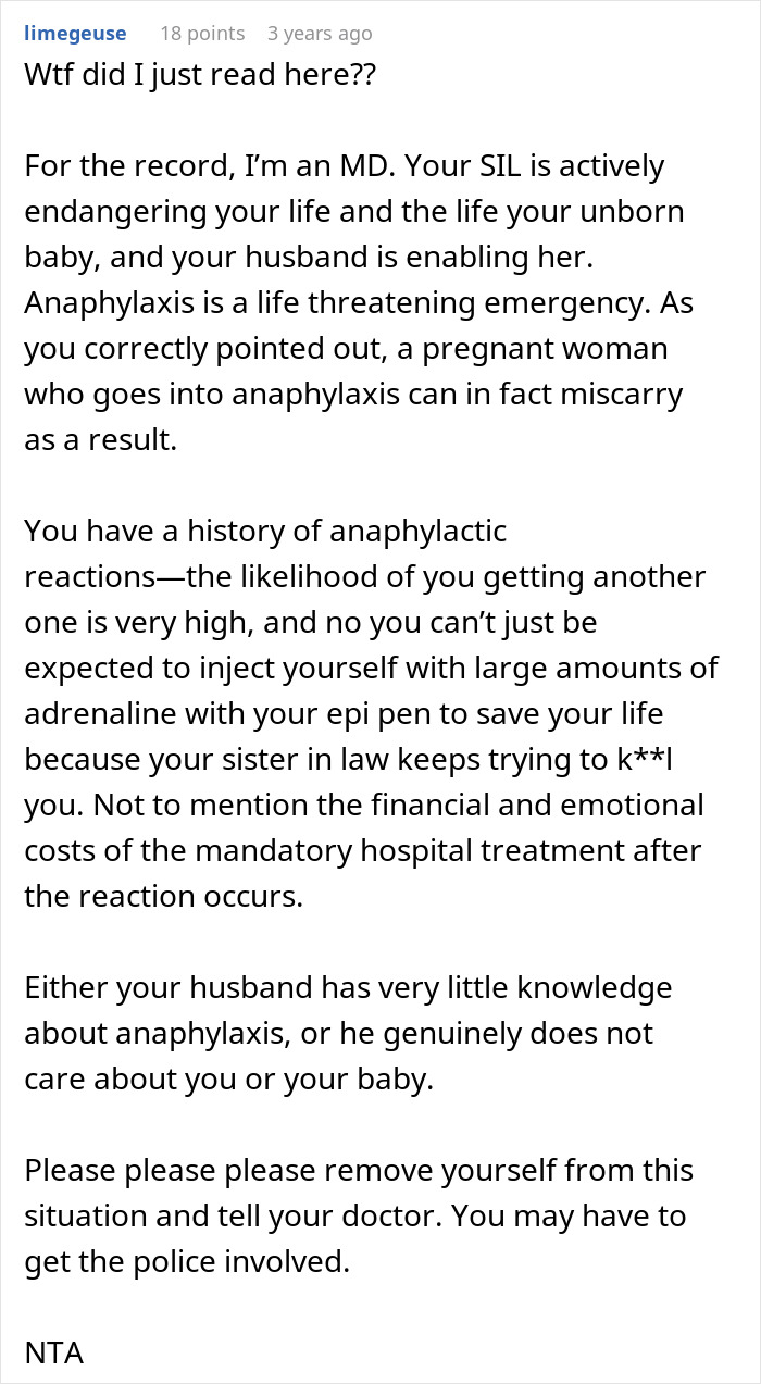 Woman Risks Anaphylaxis As SIL Ignores No-Peanut Rule, Husband Betrays Her By Siding With His Sister
