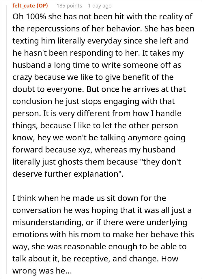 “I’m Not Responsible For Your Emotions”: Woman’s MIL Makes Years Of Rude Comments, Husband Finally Breaks Down