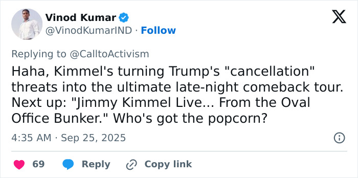 Jimmy Kimmel Fires Back At Trump Over ABC Lawsuit Threat After Record-Breaking Comeback