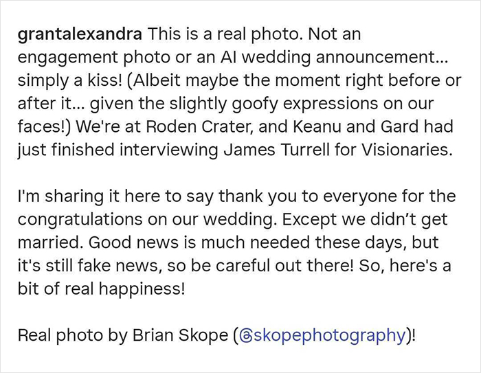 &#8220;This Is A Real Photo&#8221;: Keanu Reeves&#8217; Girlfriend Breaks Her Silence On Marriage Rumors