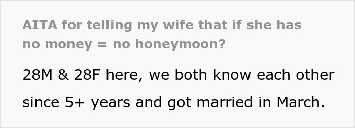 Man Cancels Honeymoon After Learning About Wife’s Expectations: “Men Have Been Doing It For Ages”