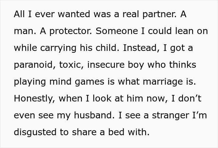 Man Decides To Test Pregnant Wife’s Loyalty In The Most Bizarre Way, Reveals His True Colors