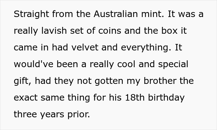 Teen Feels Crushed After Parents Gift Her The Same 18th Birthday Present As Brother
