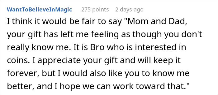 Teen Feels Crushed After Parents Gift Her The Same 18th Birthday Present As Brother