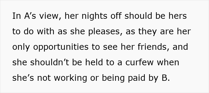 Mom Thinks It’s Inappropriate For Live-In Nanny To Return At 10PM On Her Nights Off, Imposes A Curfew